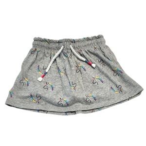 💫$6/Add On💫 Cat & Jack Gray Drawstring SKORT Multicolor Unicorn Pattern, Girl 3T